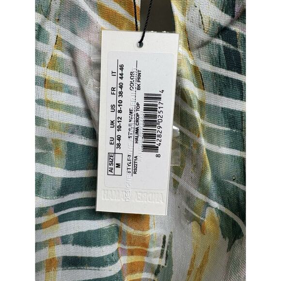 Andrea Iyamah Halima Crop Top Women’s Size Medium Abstract Bark - Picture 4 of 6